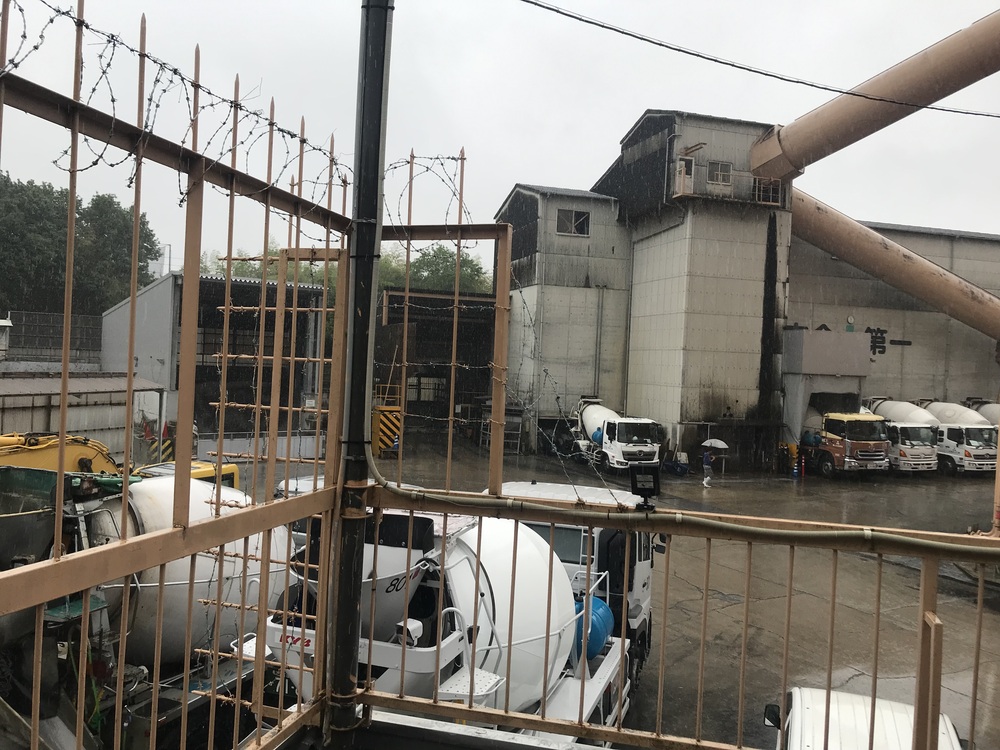 品質管理課棟から見える様子